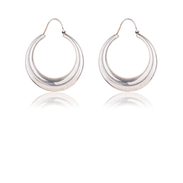 Devon Large Hoop Earrings in Sterling Silver