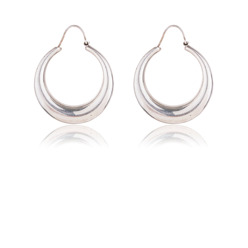 Devon Large Hoop Earrings in Sterling Silver