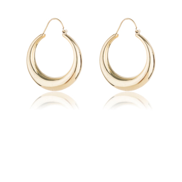 Devon Large Hoop Earrings in Gold Vermeil