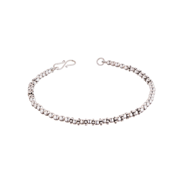Hanna Beaded Bracelet in Sterling Silver
