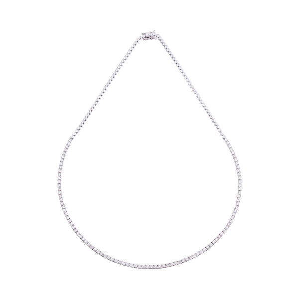 PREORDER Diamond Line 5.05ct Necklace, 14K White Gold