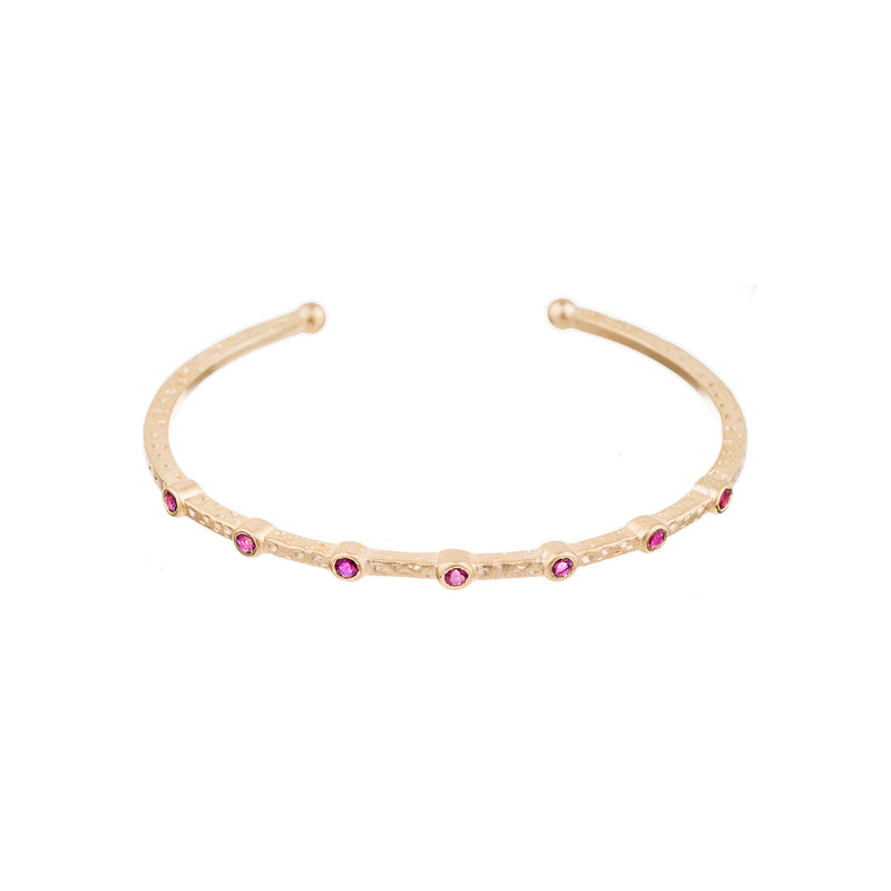 Laxmi Ruby Cuff, 14K Gold