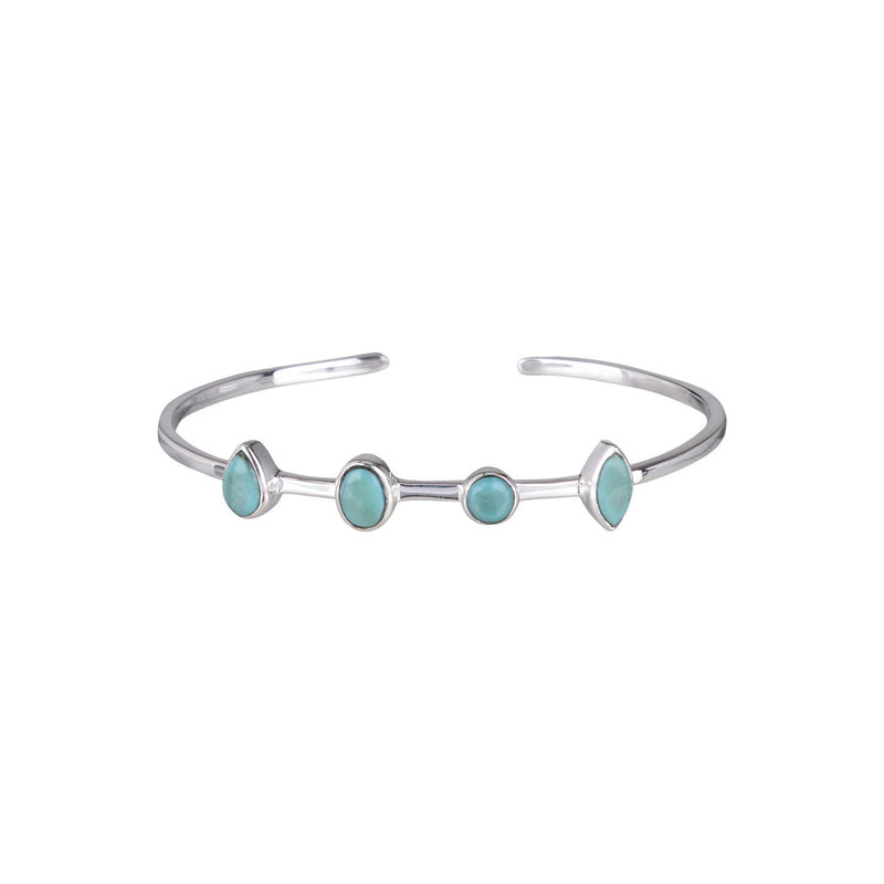 December Birthstone Turquoise Cuff,Sterling Silver