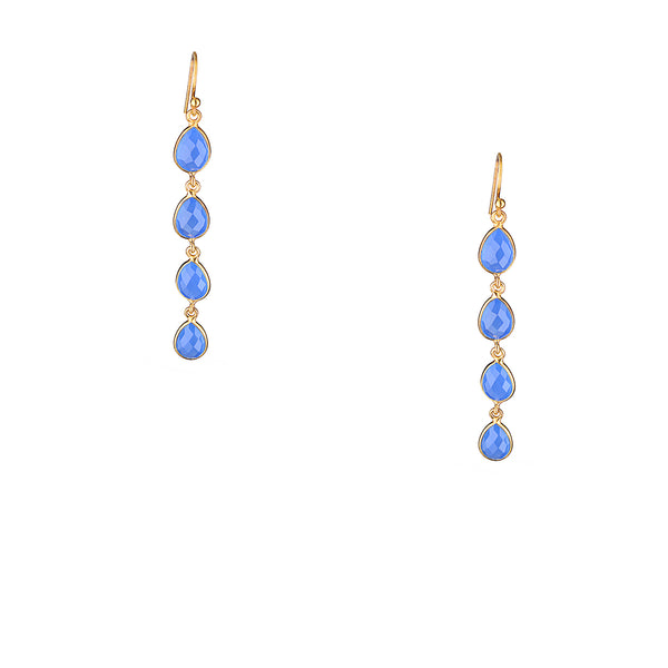 Neri, Blue Chalcedony Earrings