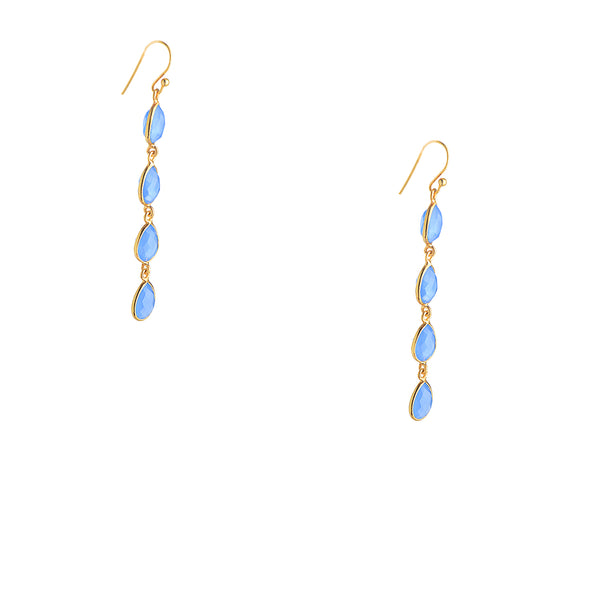 Neri, Blue Chalcedony Earrings