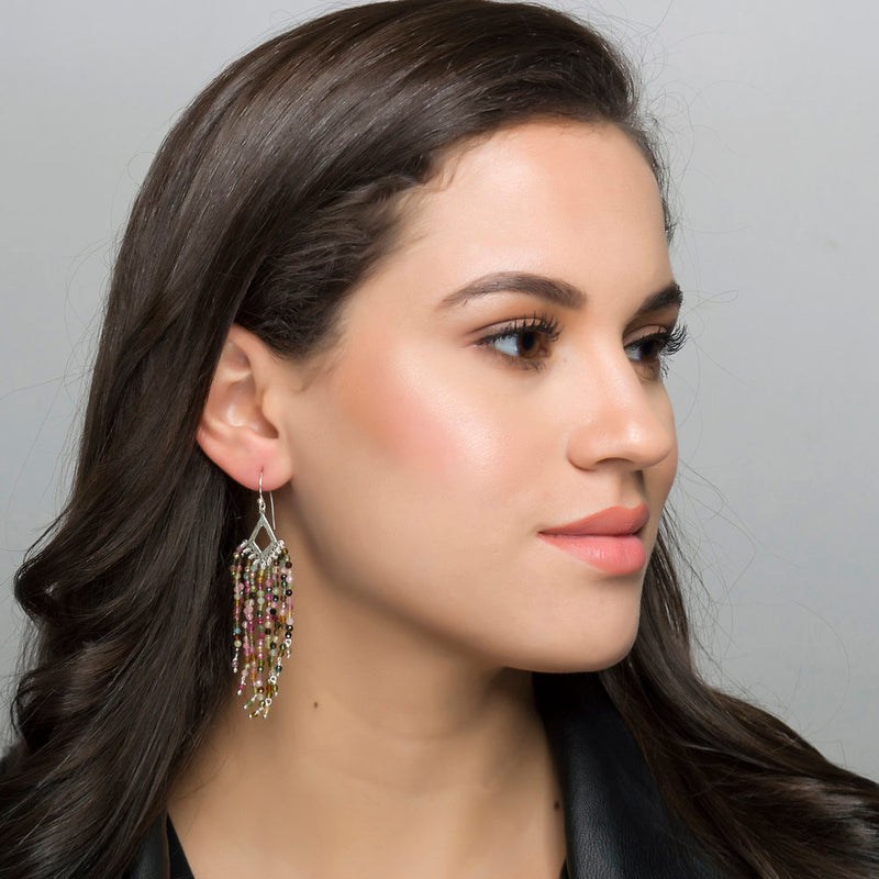 Kiran, Multi Tourmaline earrings