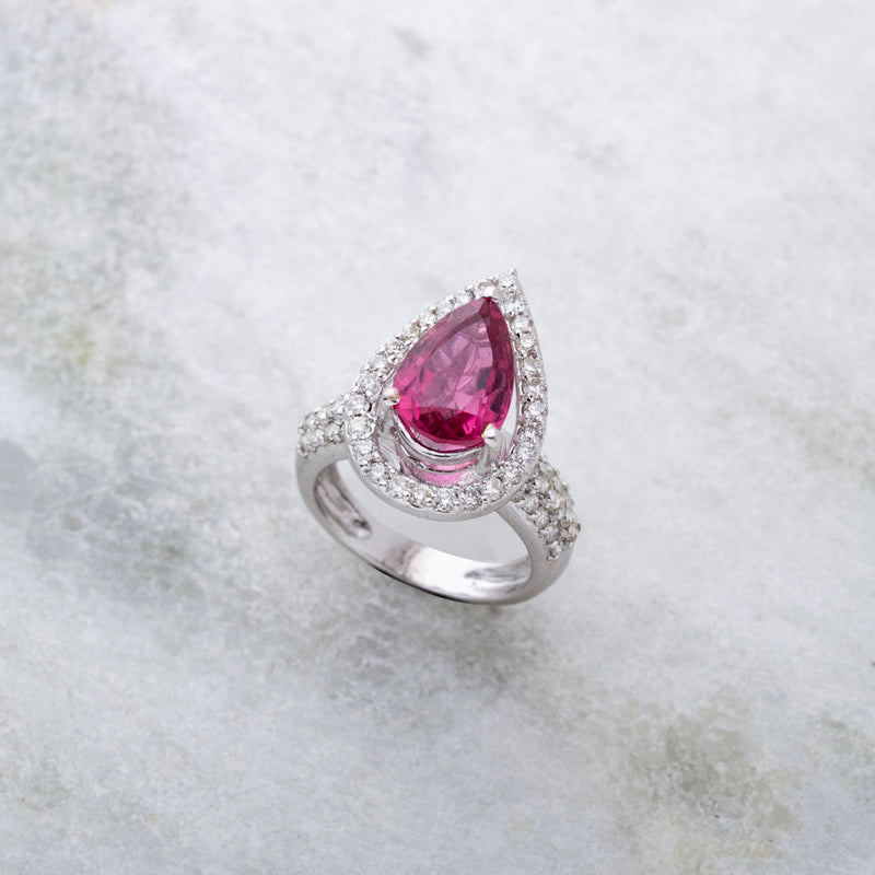Sheryl, Tourmaline Diamond Ring