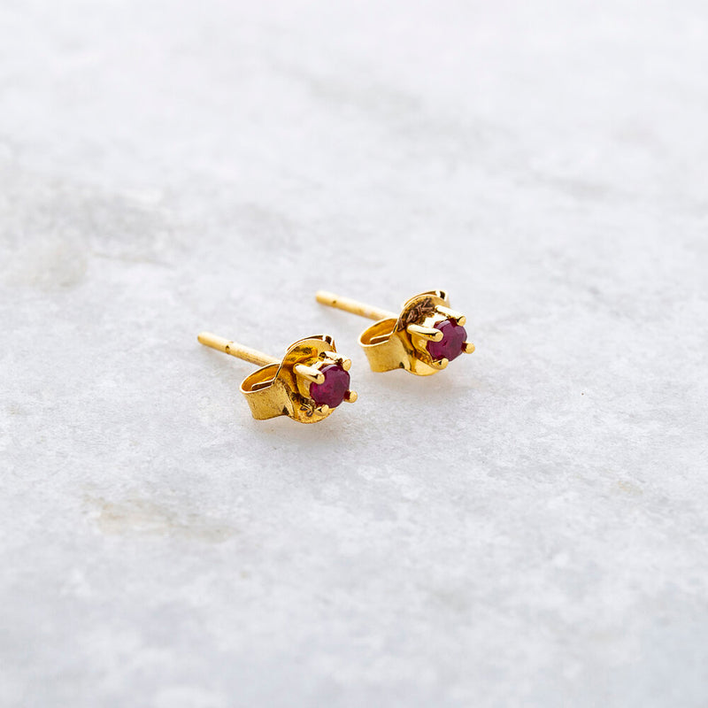 Buy New Model Gold Plated Emerald Stone Daily Use Guarantee Stud Earrings