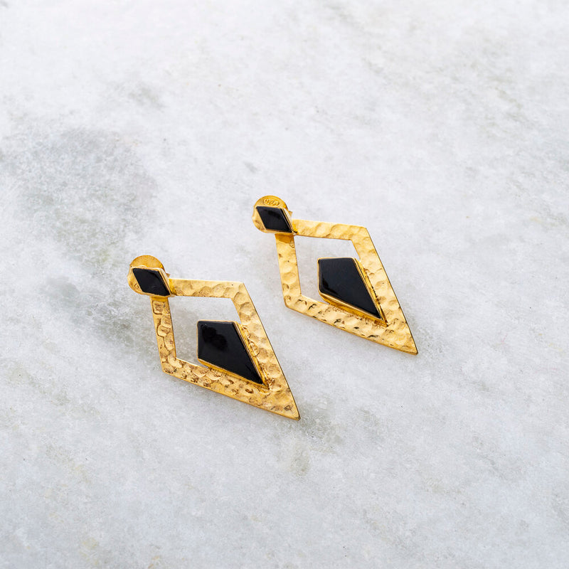 Norma, Black Onyx Gold Vermeil