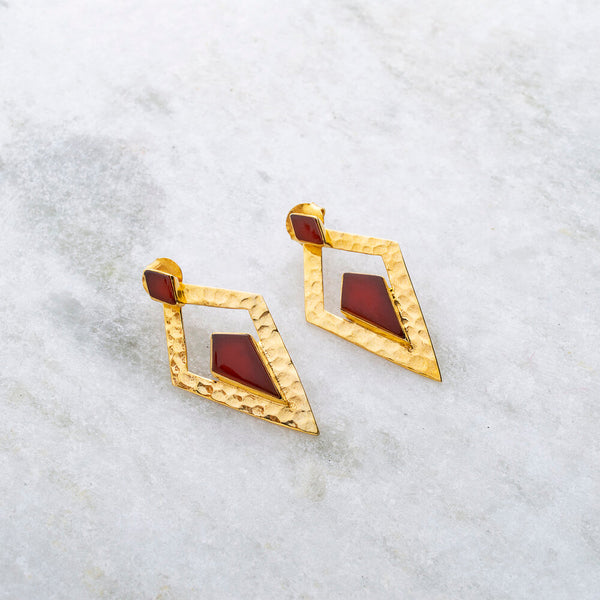 Norma, Red Onyx Gold Vermeil