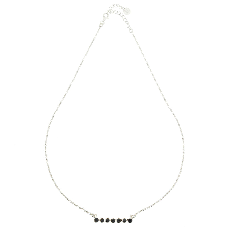 Vera, Black Onyx Bar Necklace