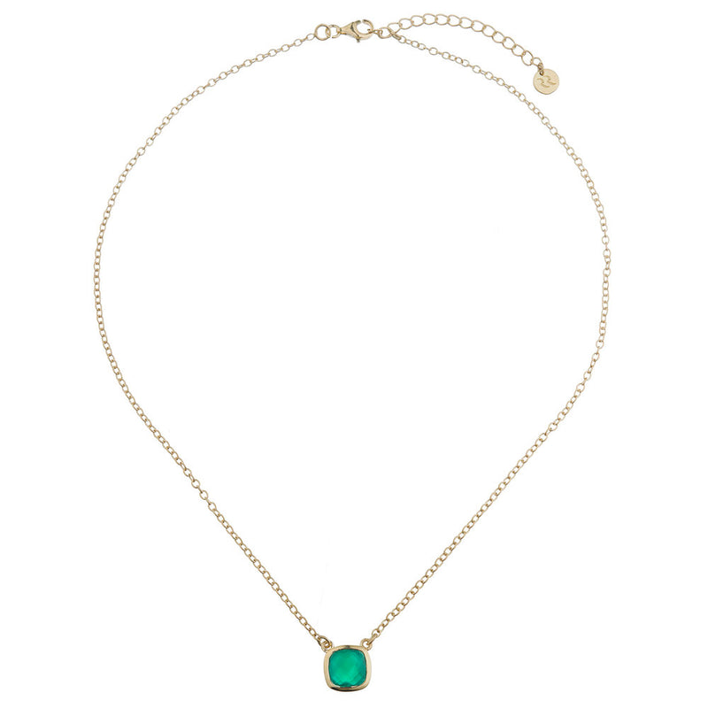 Brigid Necklace, Green Onyx