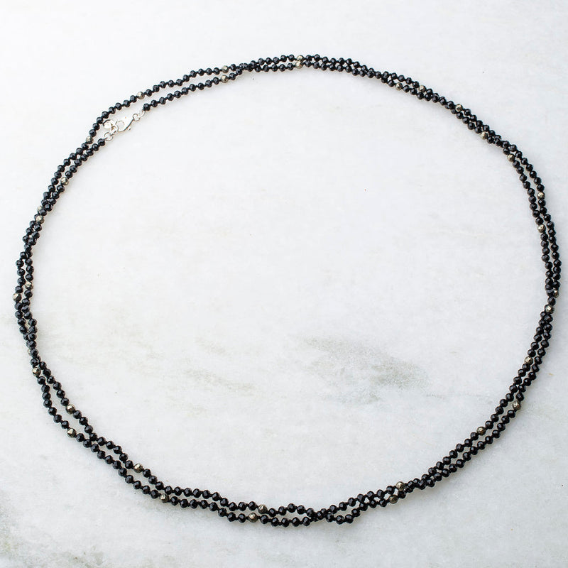 Kimberly, Black Spinel layering necklace