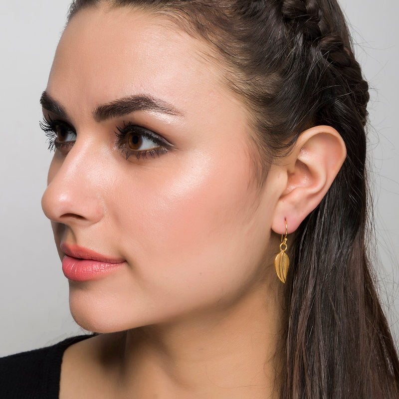 Elena, Leaf Earrings
