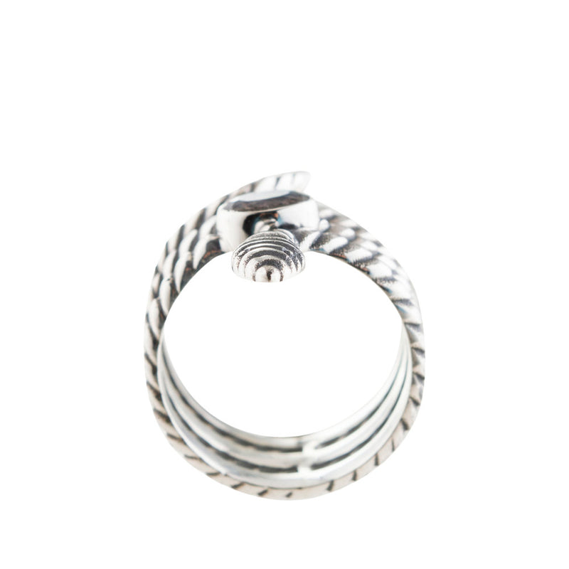 Cleo Snake Ring, Sterling Silver