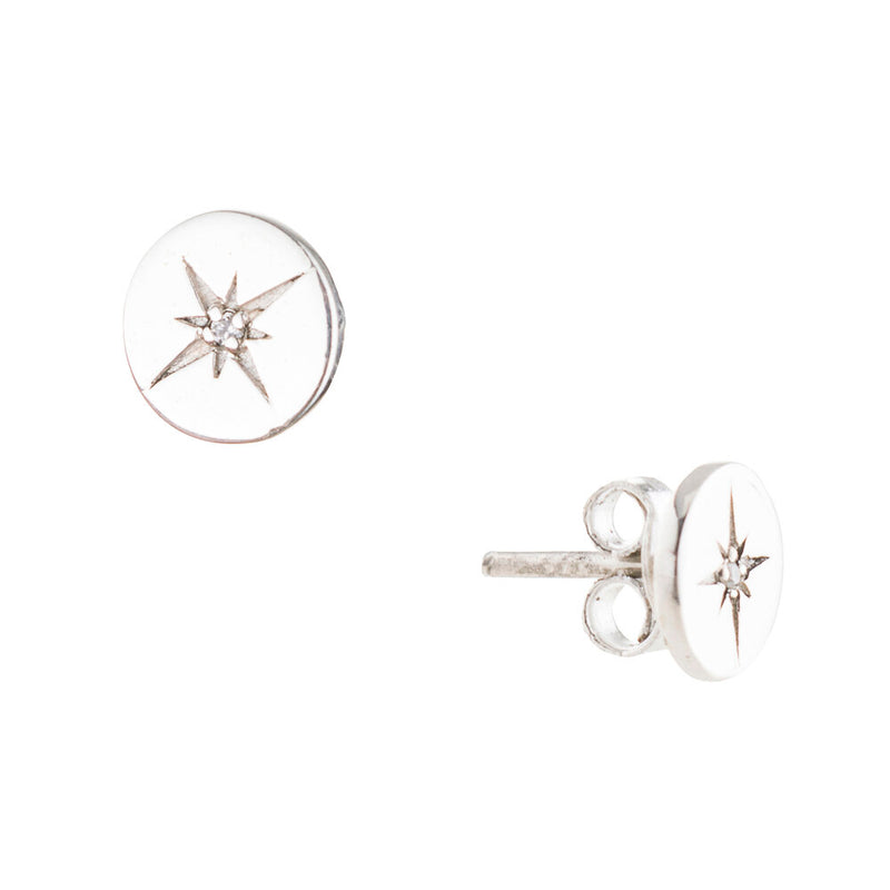 Gladys, Compass Studs Sterling Silver