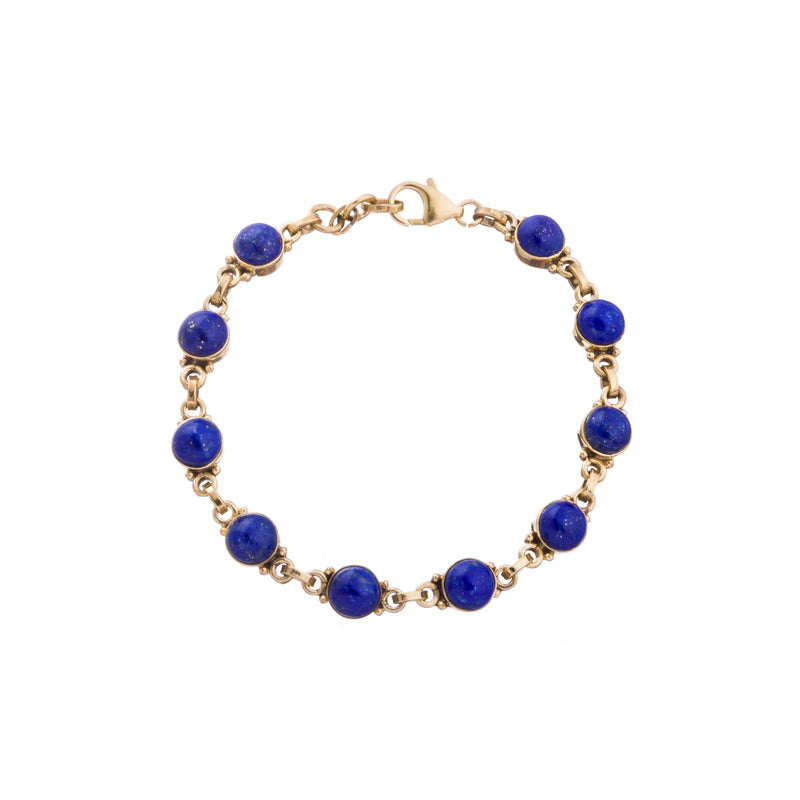 Sol Lapis Lazuli Bracelet, Gold Vermeil