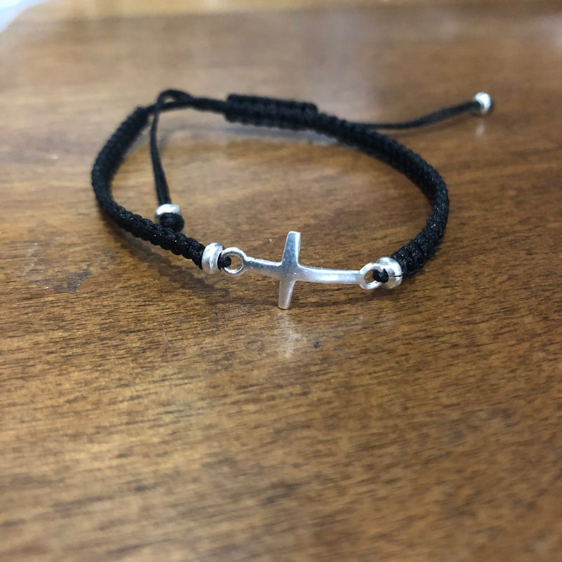 Faith Cross Bracelet , Sterling Silver