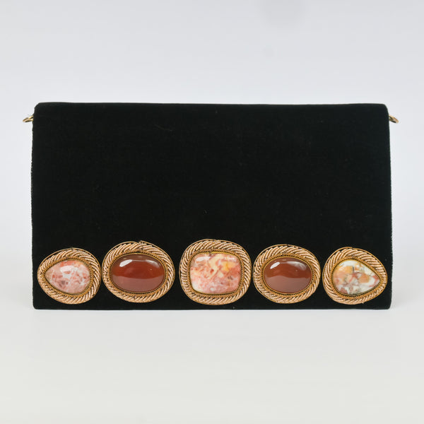 Monet Bag in Black Silk Velvet