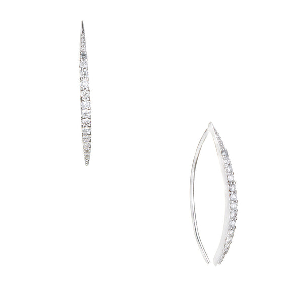 Takako, Diamond Earrings 14k White Gold