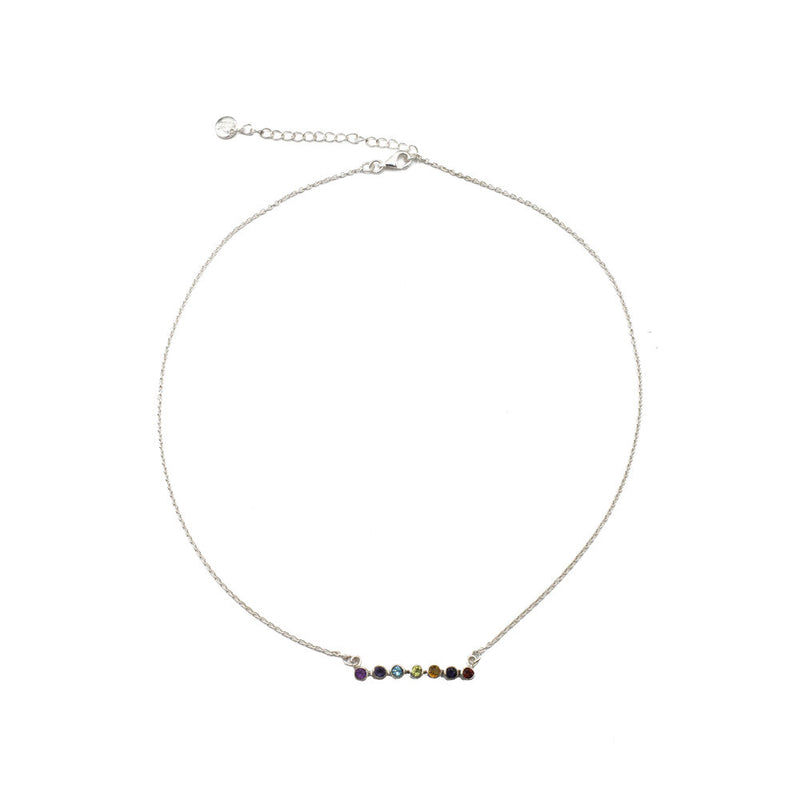 Pride Gemstone Bar Necklace