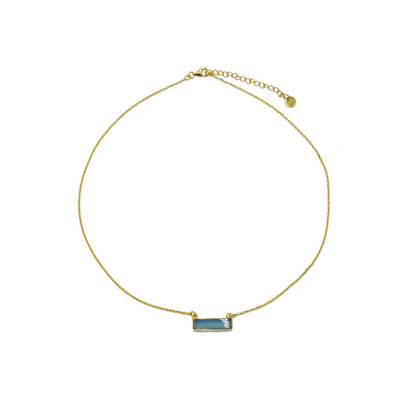 Gina, Blue Chalcedony Necklace