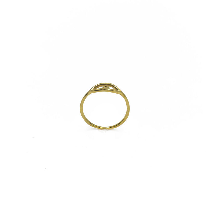 Evil Eye Ring, Gold Vermeil