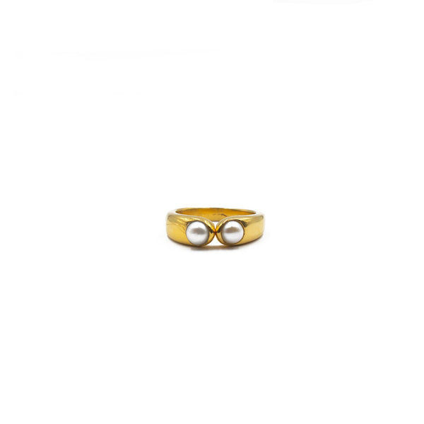 Margot Cultured Pearl Ring, Gold Vermeil