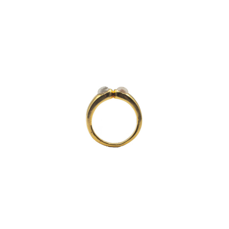 Margot Cultured Pearl Ring, Gold Vermeil