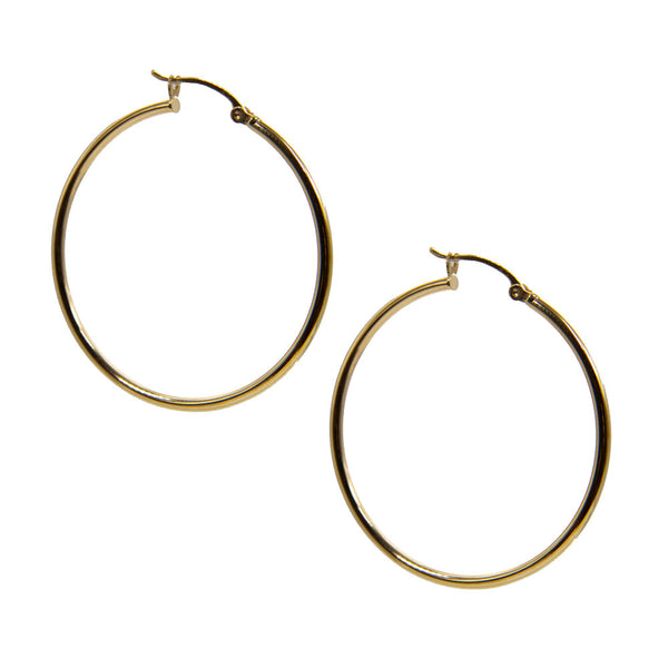 Classic Hoops, 14k Gold