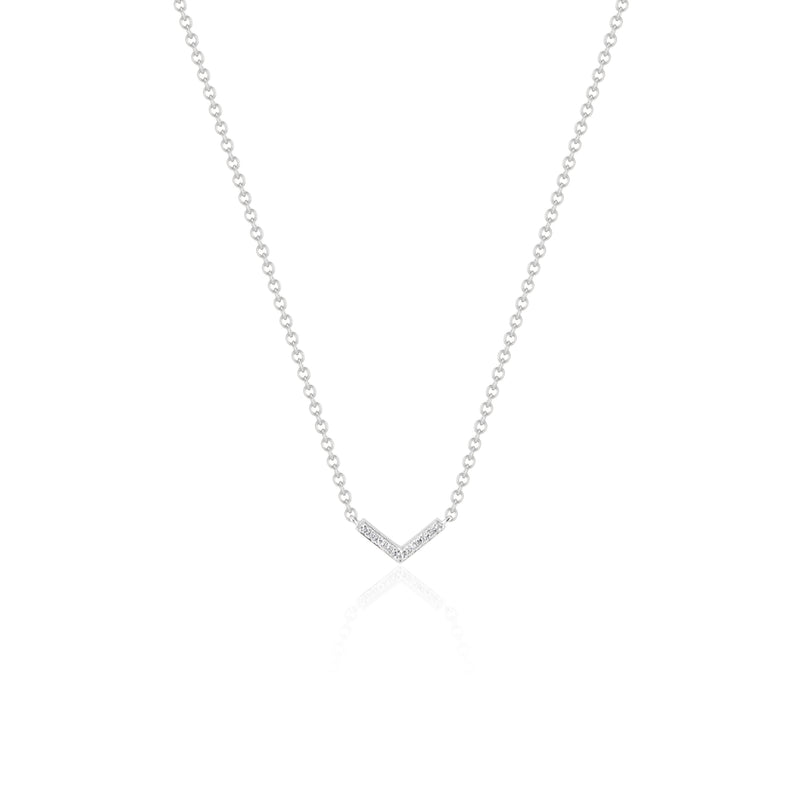 Piper Diamond Necklace, 14k White Gold