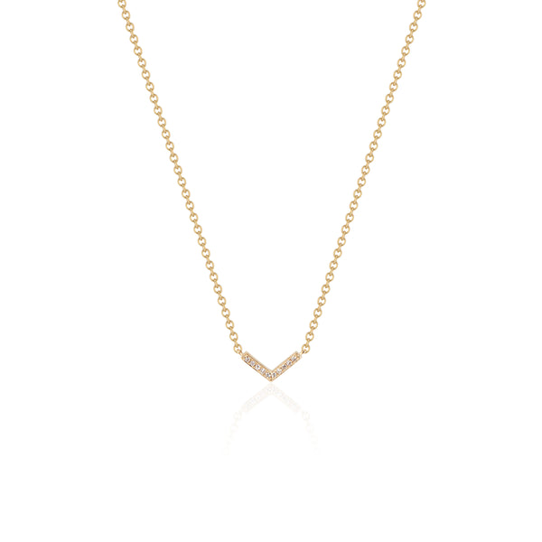 Piper Diamond Necklace, 14k Yellow Gold