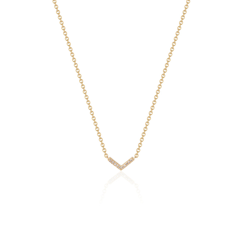 Piper Diamond Necklace, 14k Yellow Gold