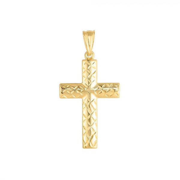 Reversible Cross Necklace ,14K Gold