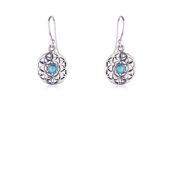 Aruna Turquoise Earrings, Sterling Silver