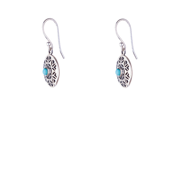 Aruna Turquoise Earrings, Sterling Silver