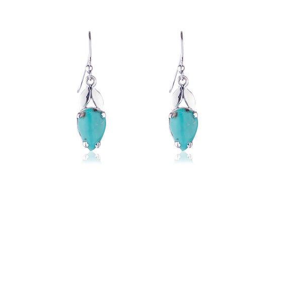 Liko Turquoise Earrings, Sterling Silver