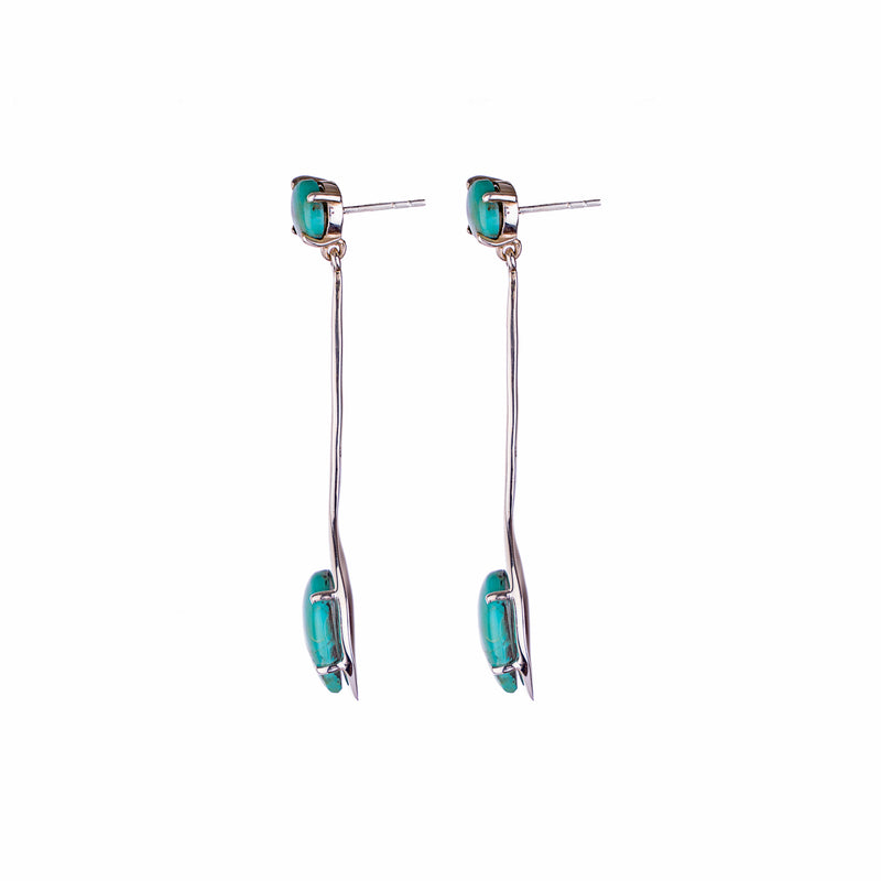 Kendall Turquoise Earrings, Sterling Silver