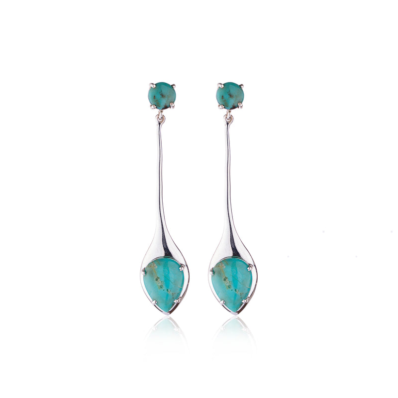 Kendall Turquoise Earrings, Sterling Silver