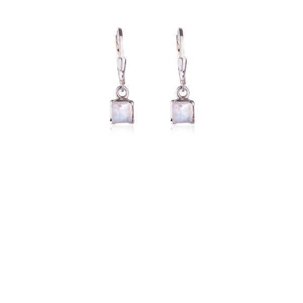 Kyra Rainbow Moonstone Earrings, Sterling Silver