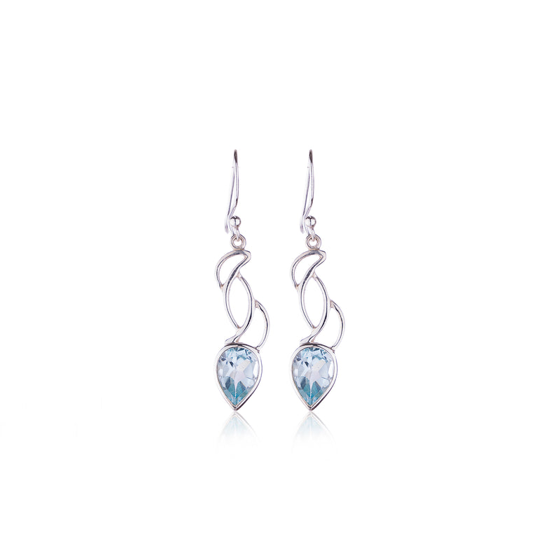 Suhani Blue Topaz Earrings, Sterling Silver