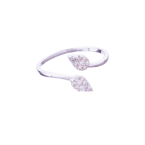 Hailey Diamond Ring, 14k White Gold