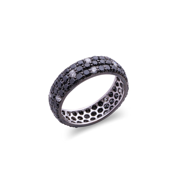 Mayu Black Diamond Ring, 14K Gold