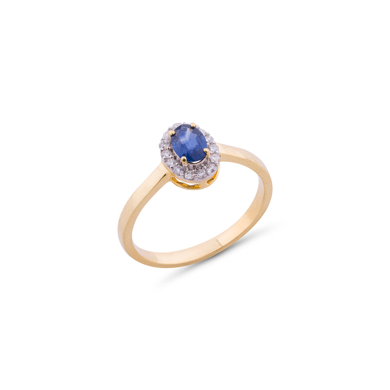 Susanna Sapphire and Diamond Ring, 14k Gold
