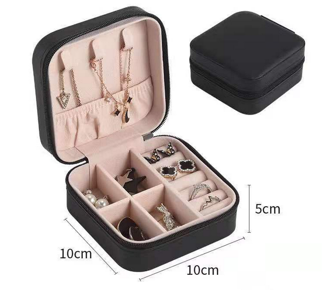 Leather Jewelry Box Storage Box Ring Display