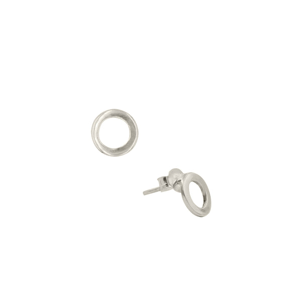 Sofia Circle Studs, Sterling Silver