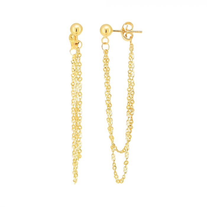 Kobie, Chain Earrings 14k Gold