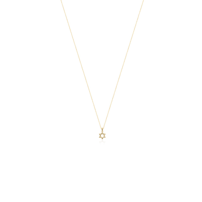 Star of David Necklace in 14K Gold - Small