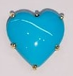 Amara, Turquoise Heart Necklace, 14K White Gold