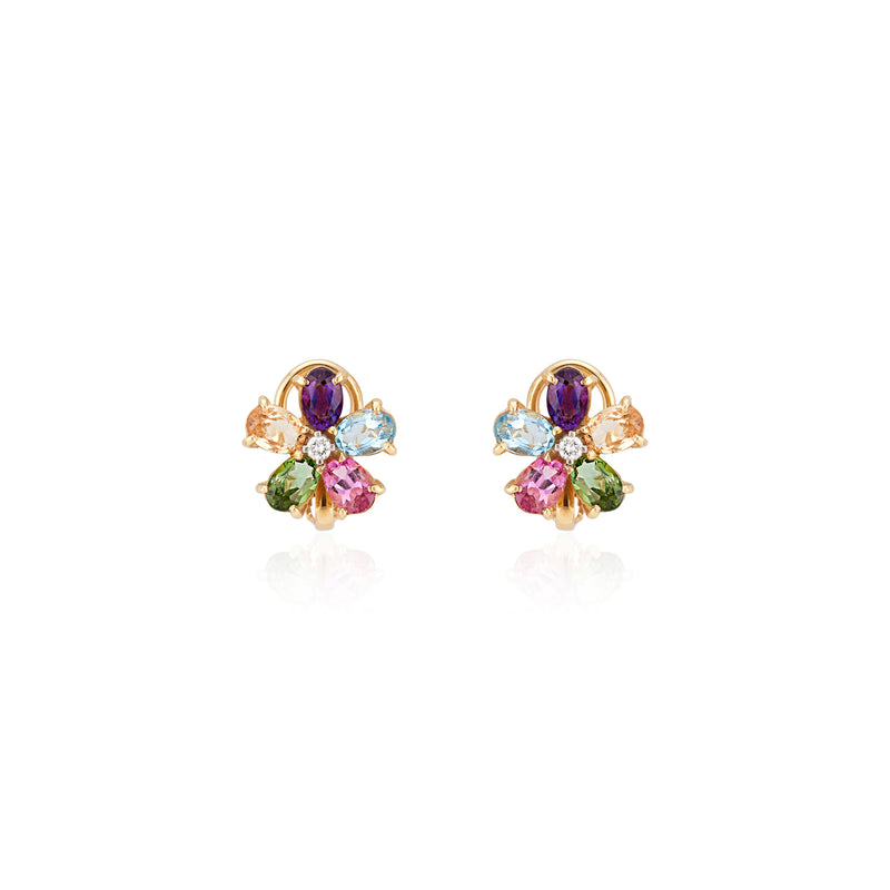 Maia, Multi Gemstone and Diamond Earrings